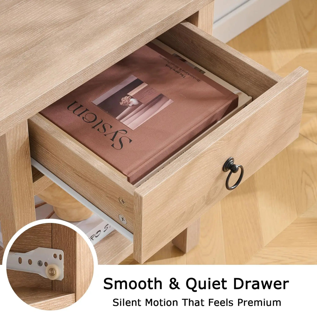 Light Oak Nightstand Set
