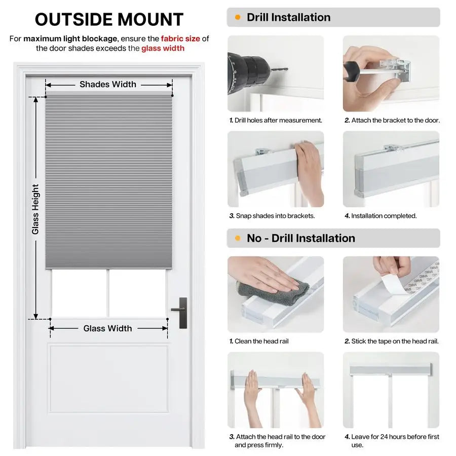 Cordless Cellular Shades for French Doors