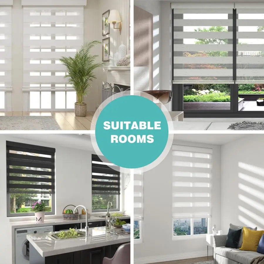 Cordless Zebra Blinds for Windows