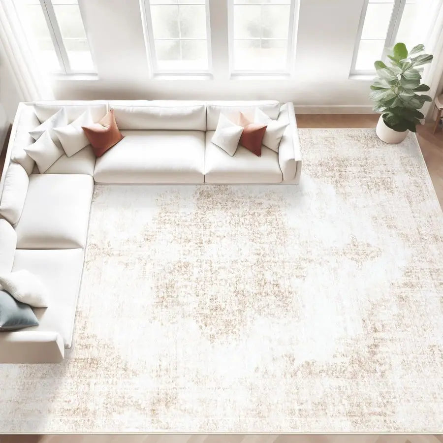 Vintage Large Washable Living Room Rug