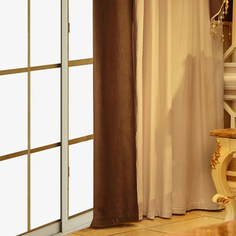 2pcs luxury European high-grade curtains