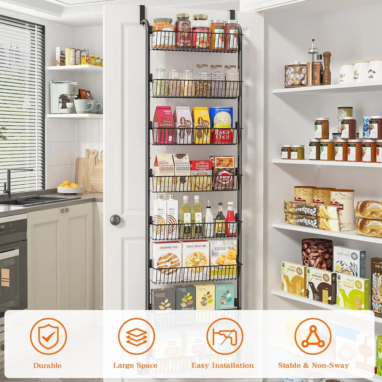 8-Tier Over Door Pantry Organizer