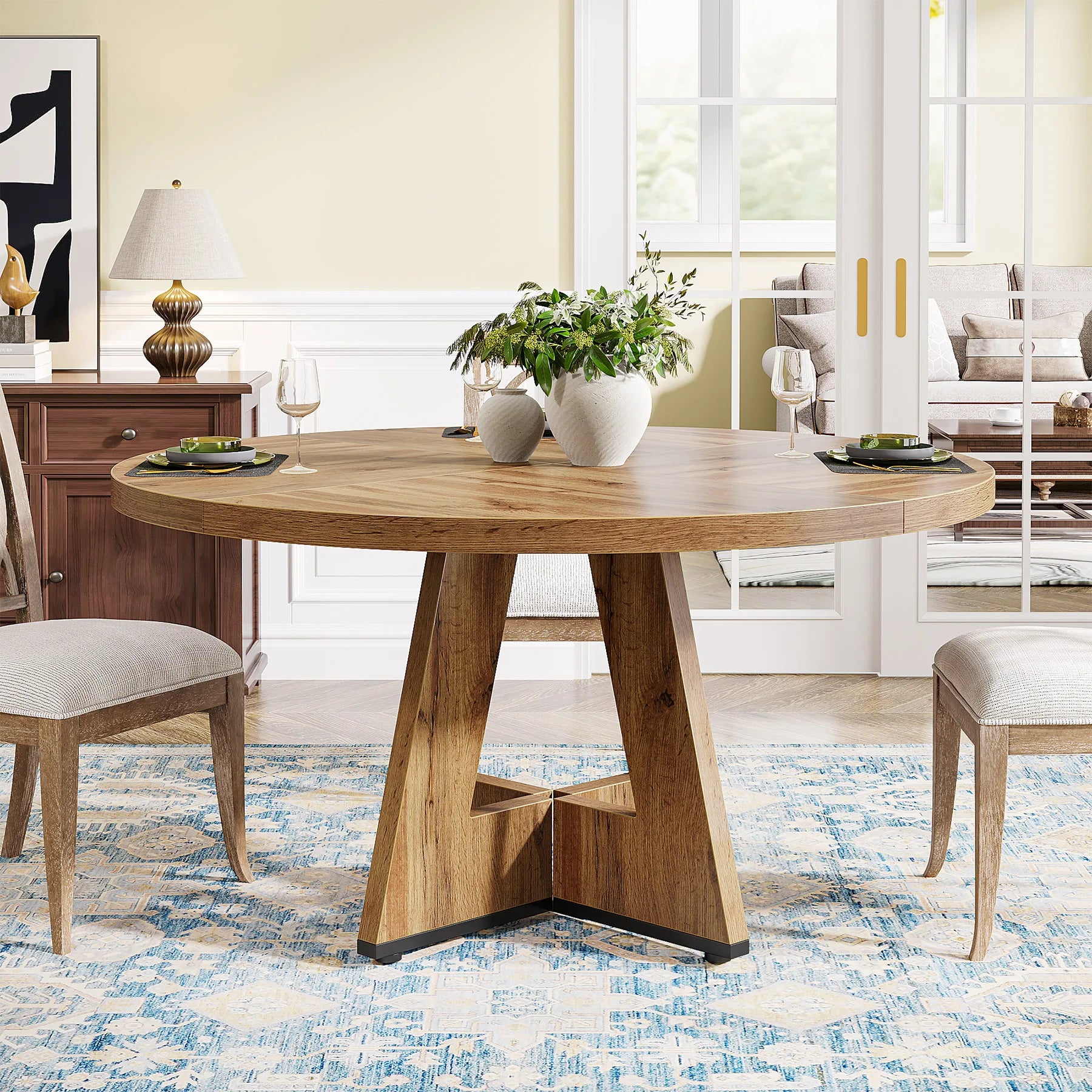 Round Dining Table for 4