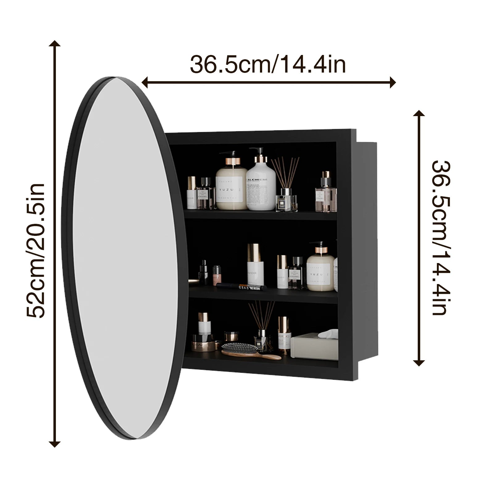Round Bathroom Cabinet Mirror
