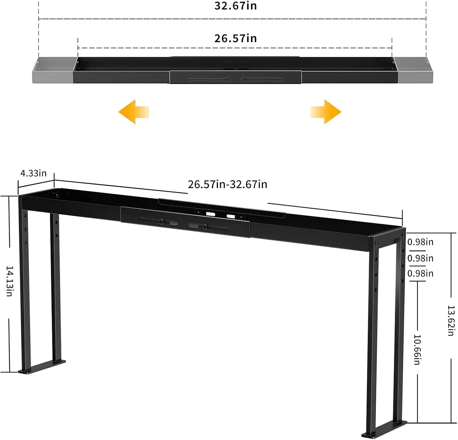 Adjustable 4-Level Spice Rack for Stove Top