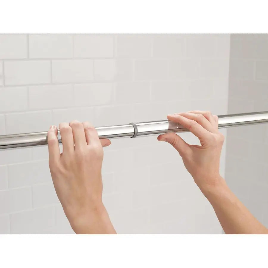 Chrome Adjustable Tension Straight Shower Curtain Rod