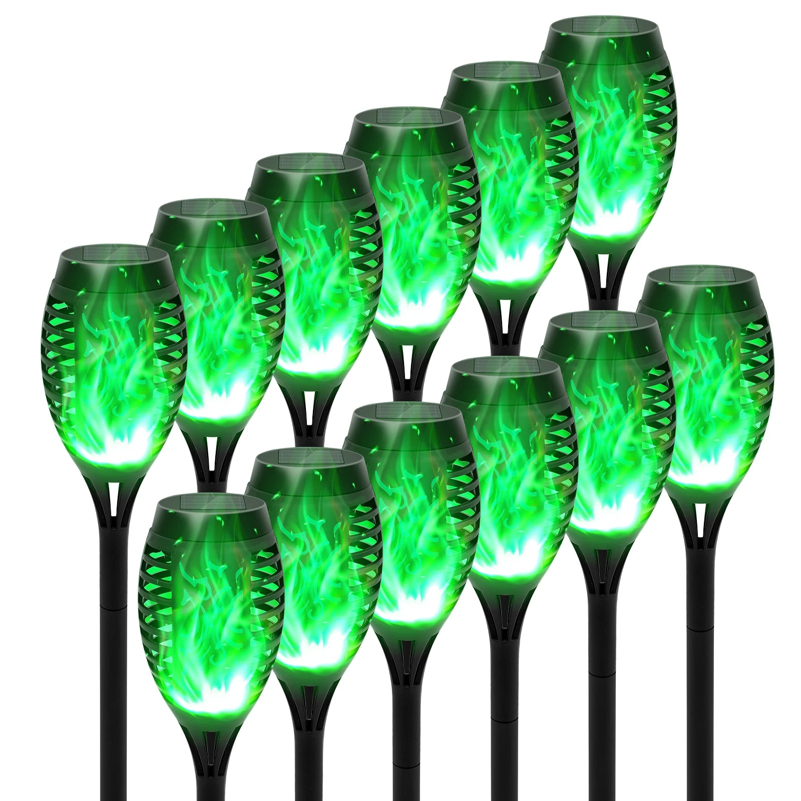 4/6/8/12Pcs Solar Flame Torch Lights