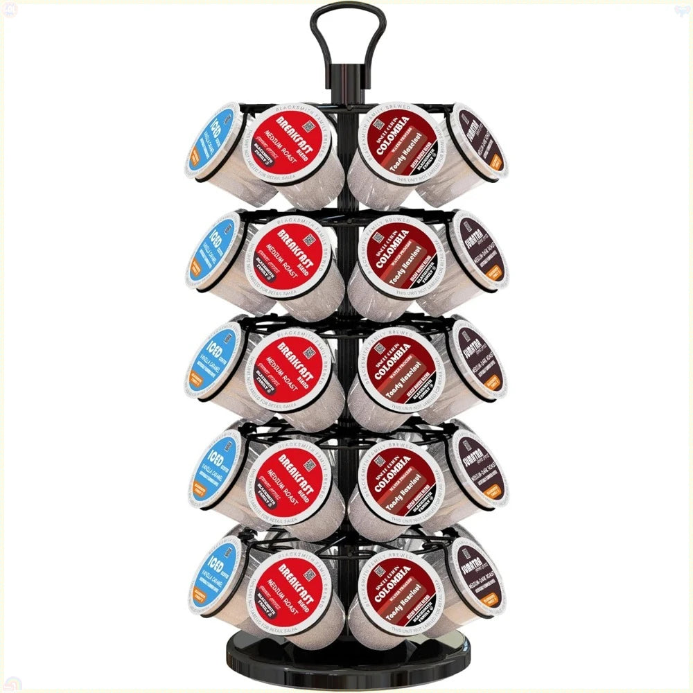 K cup rotating rack