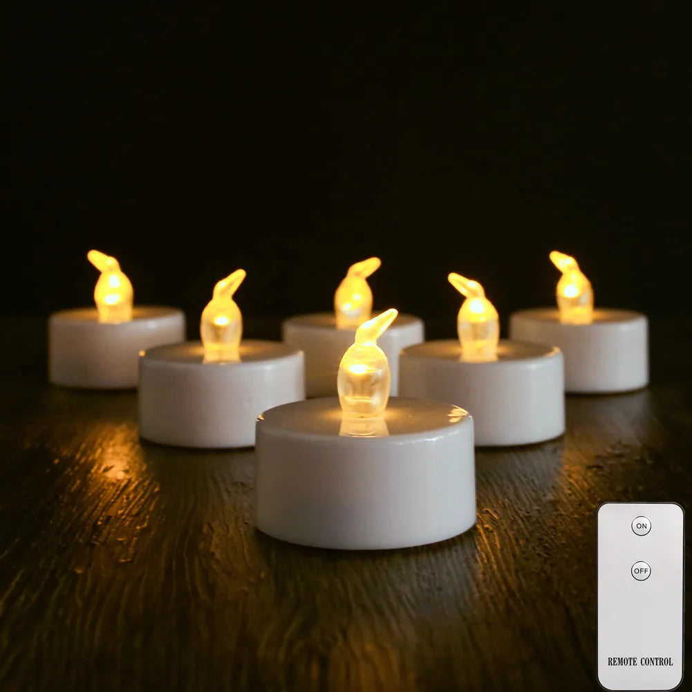 Flameless Flickering Battery Operated Tea Light Candles