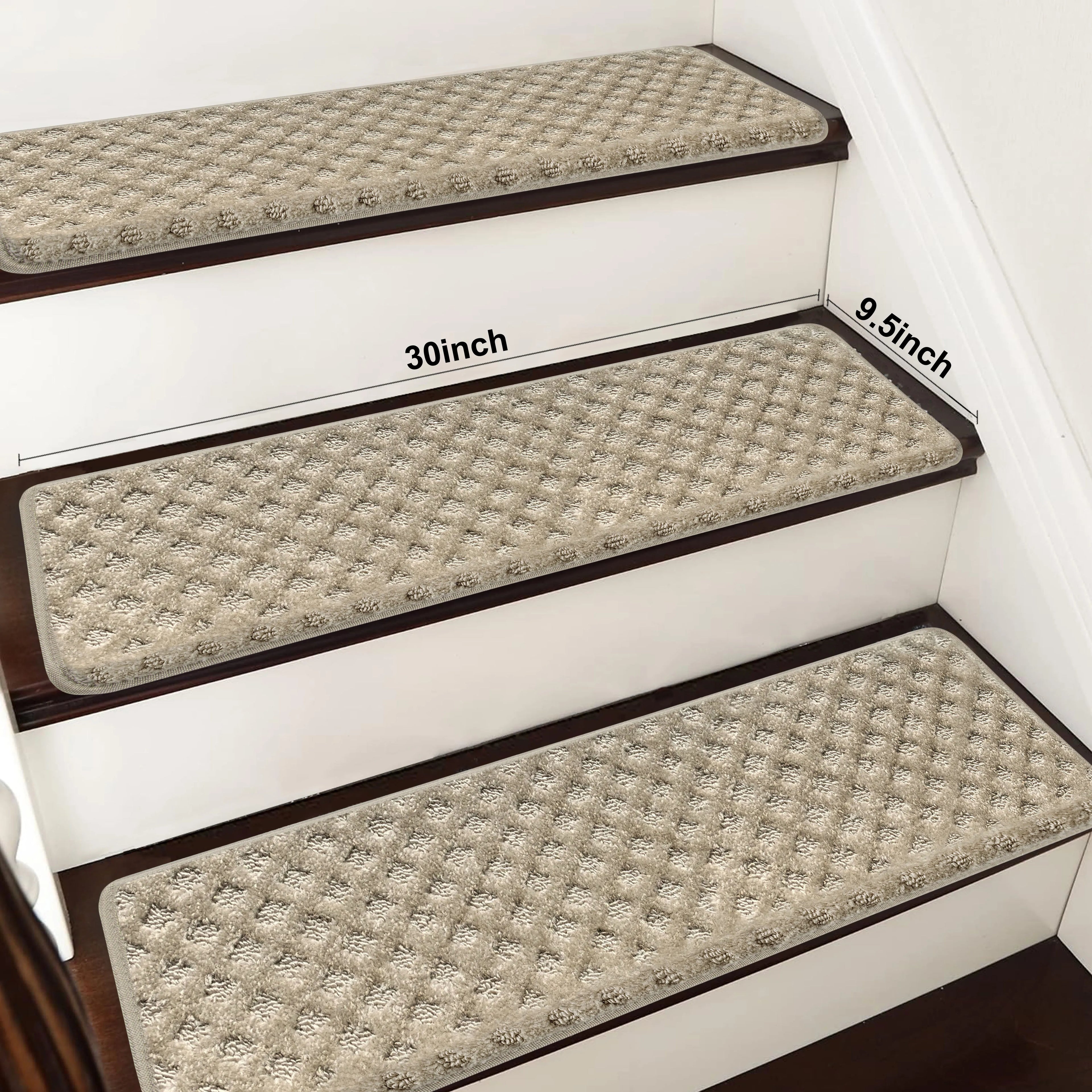 Carpet Stair Treads Set -Non-Slip