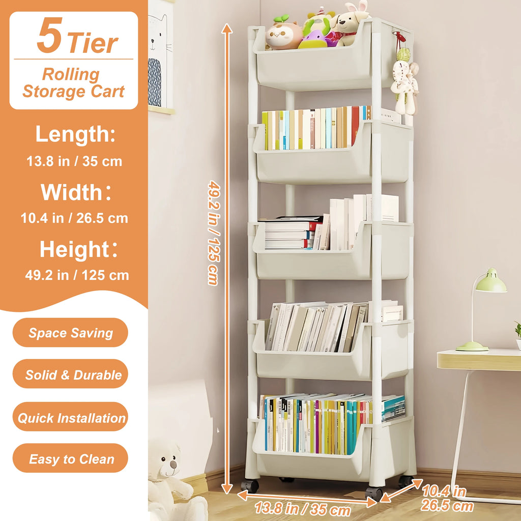 Foldable Trolley Kitchen Storage Organizer