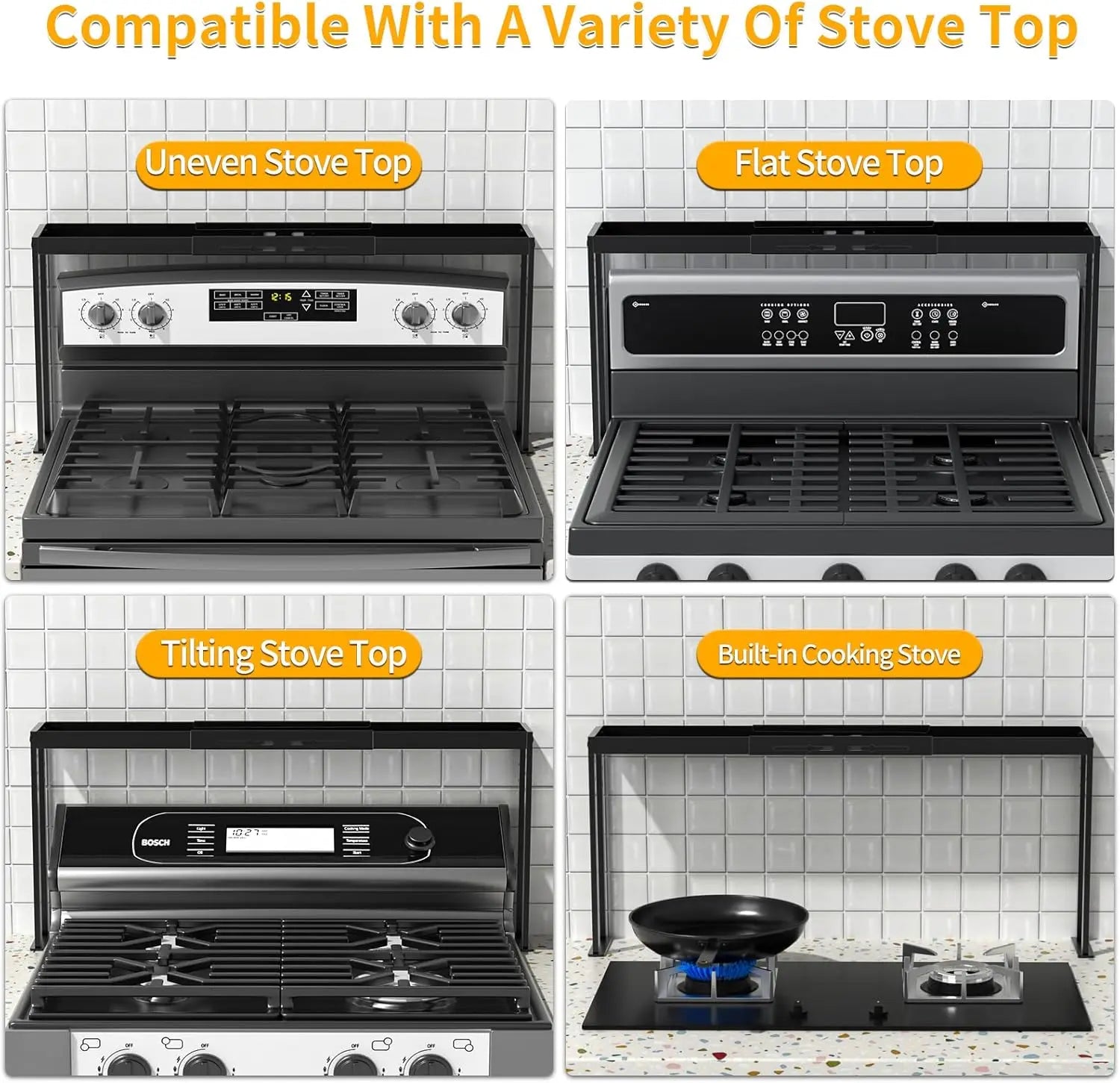 Adjustable 4-Level Spice Rack for Stove Top