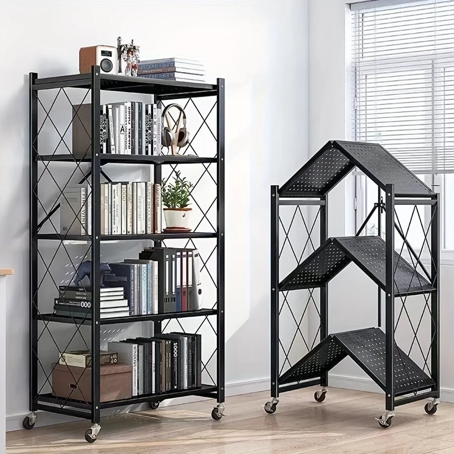 3/4/5-layer Heavy-duty Foldable Metal Storage Rack