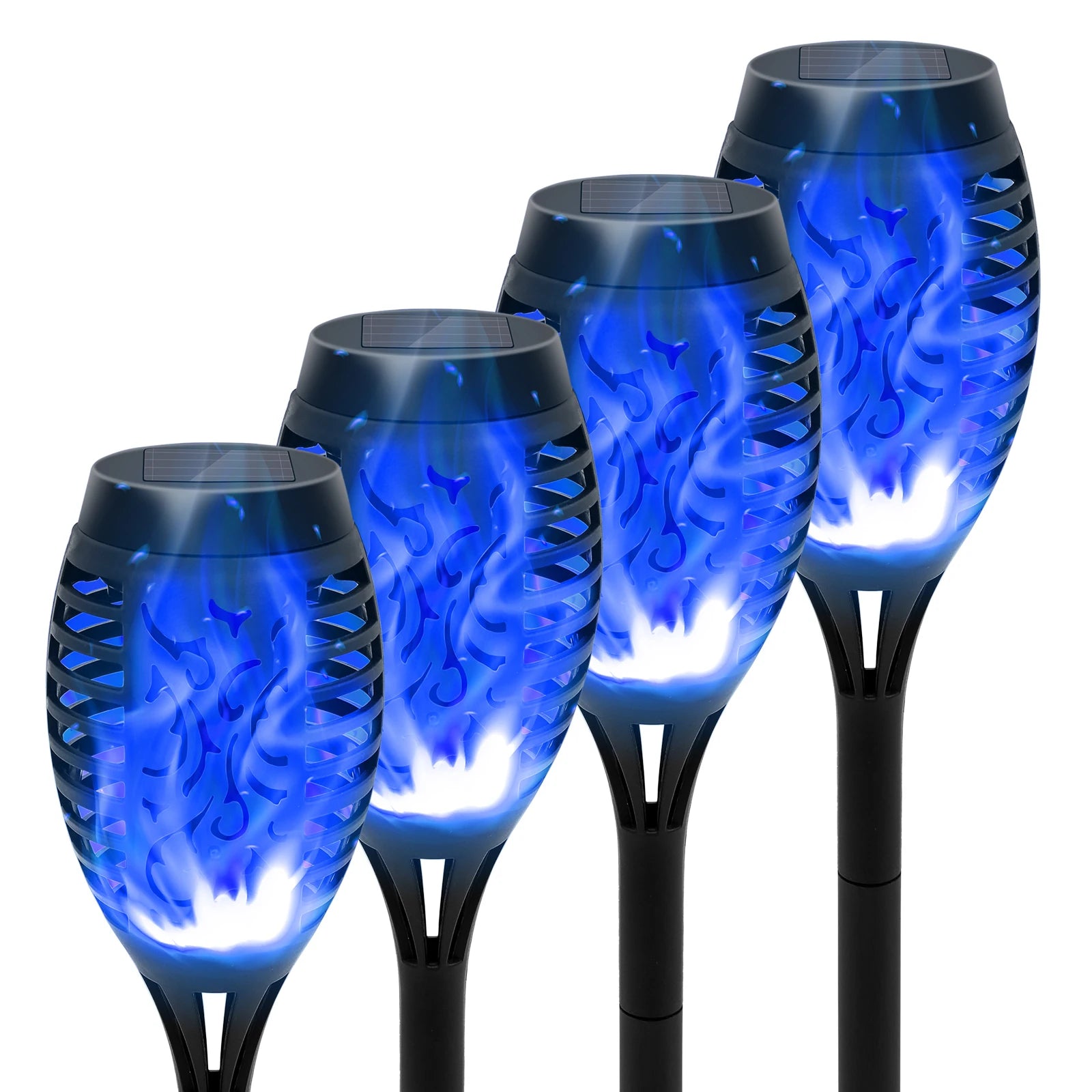 4/6/8/12Pcs Solar Flame Torch Lights