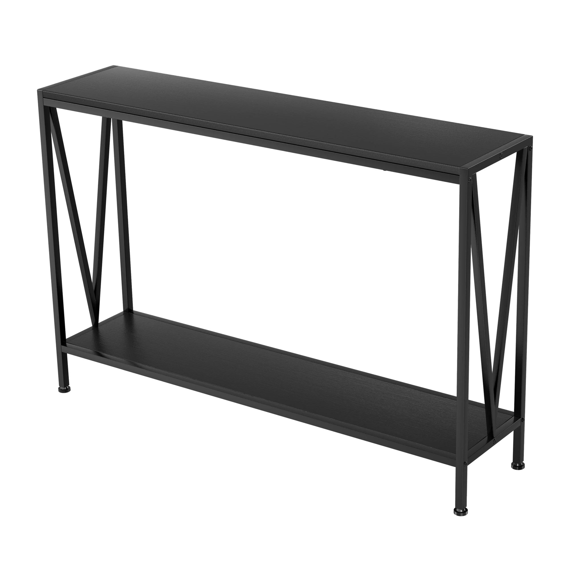 2 Tier Console Table with Storage Shelf