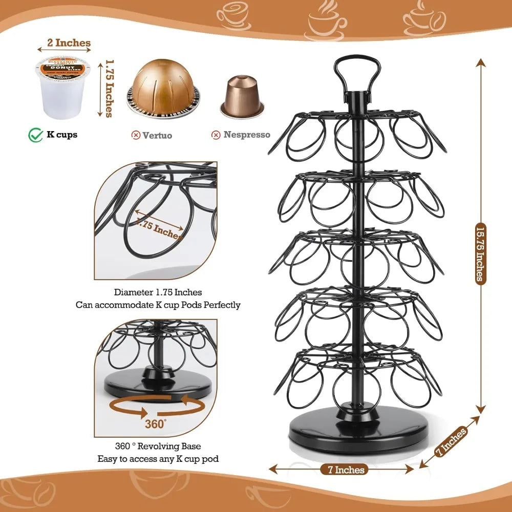 K cup rotating rack