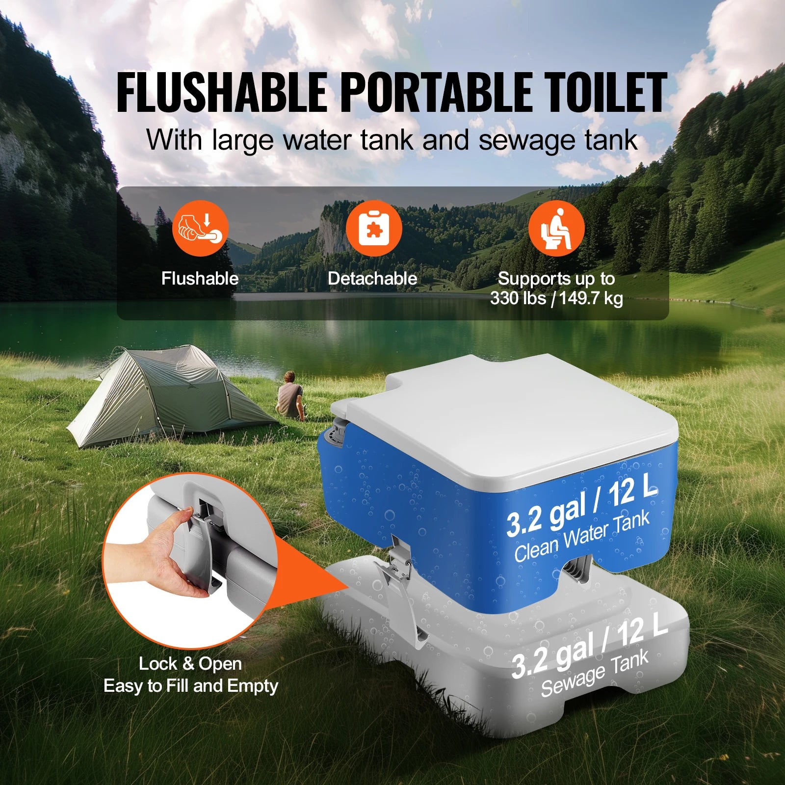 Portable Toilet for Camping Porta Potty