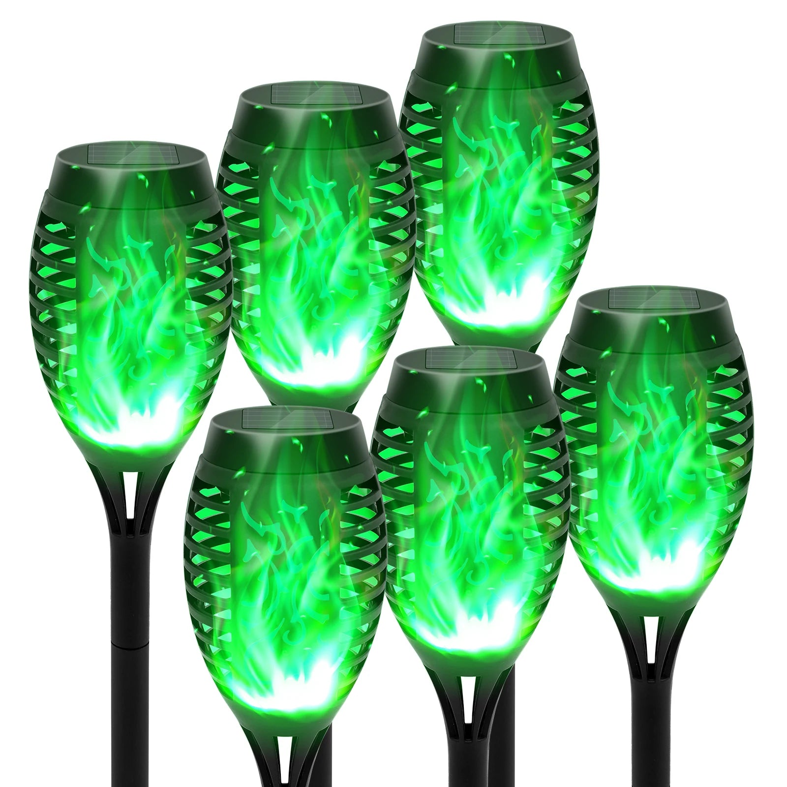 4/6/8/12Pcs Solar Flame Torch Lights