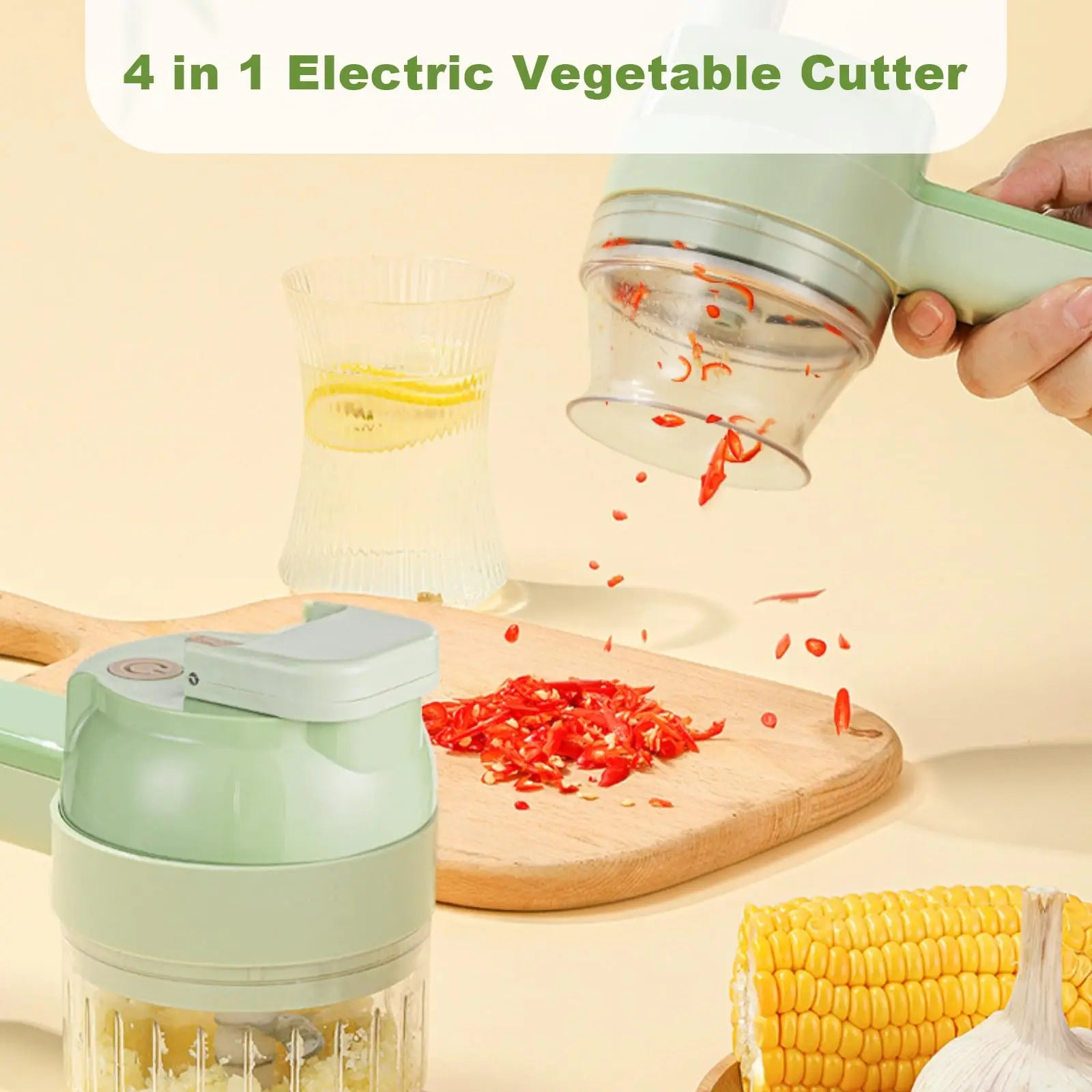 4 in 1 Handheld Electric Vegetable Cutter