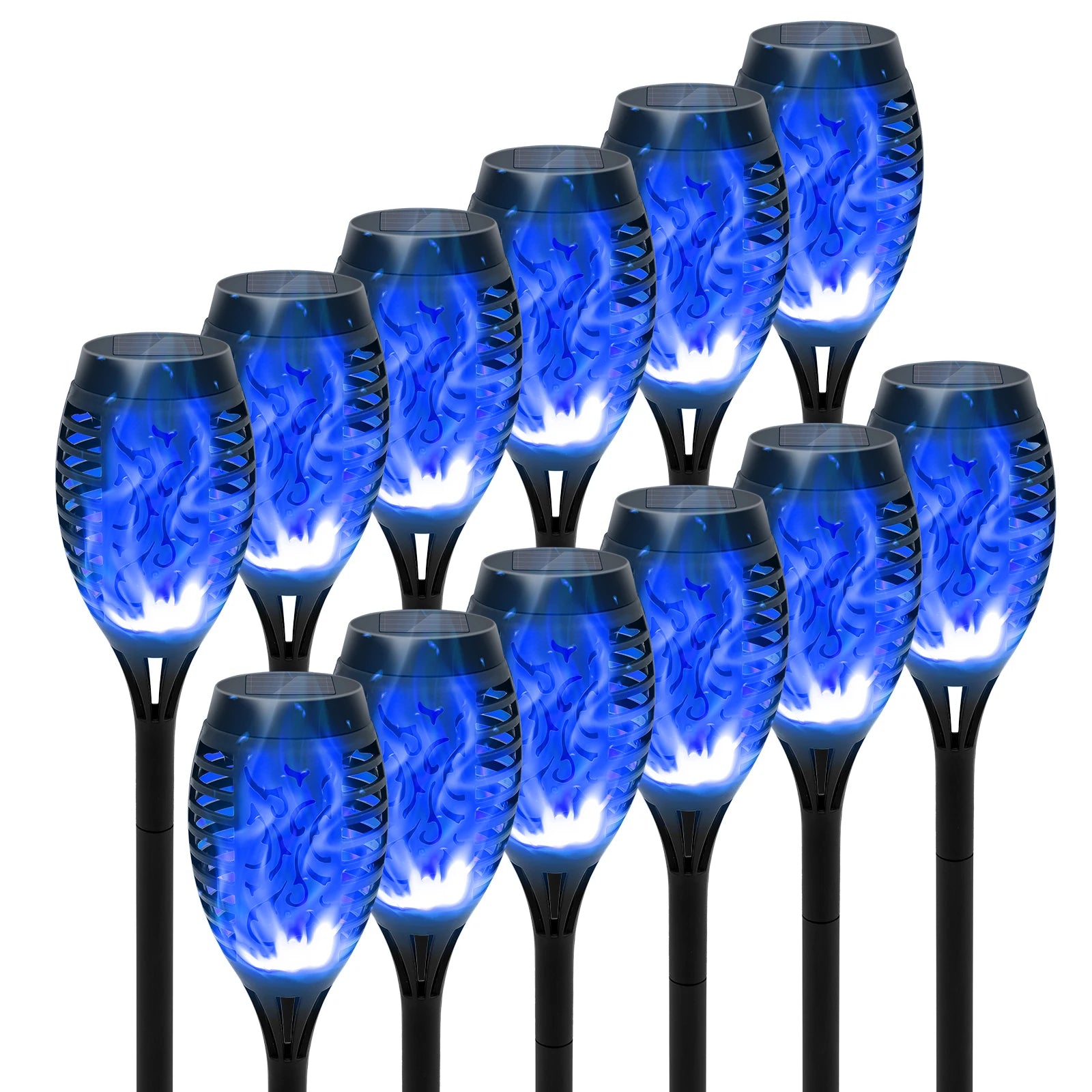 4/6/8/12Pcs Solar Flame Torch Lights