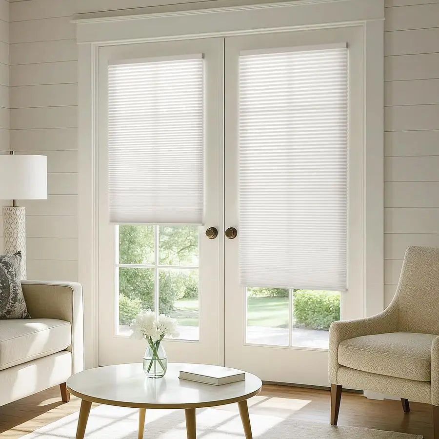 Cordless Cellular Shades for French Doors
