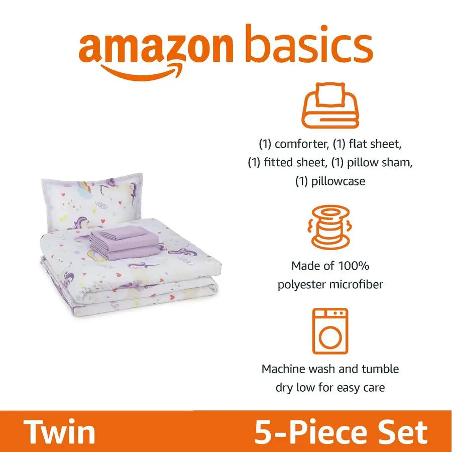 5Piece Soft Microfiber Kids Bed in a Bag