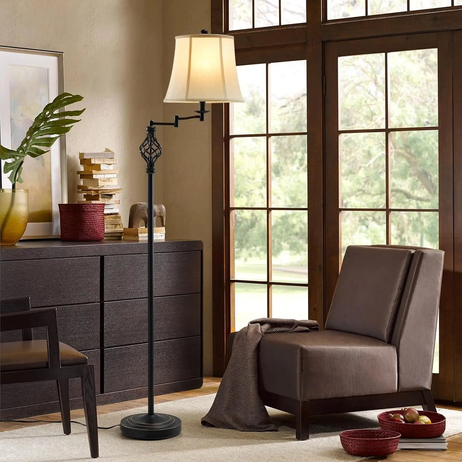 Adjustable Swing Arm Floor Lamp