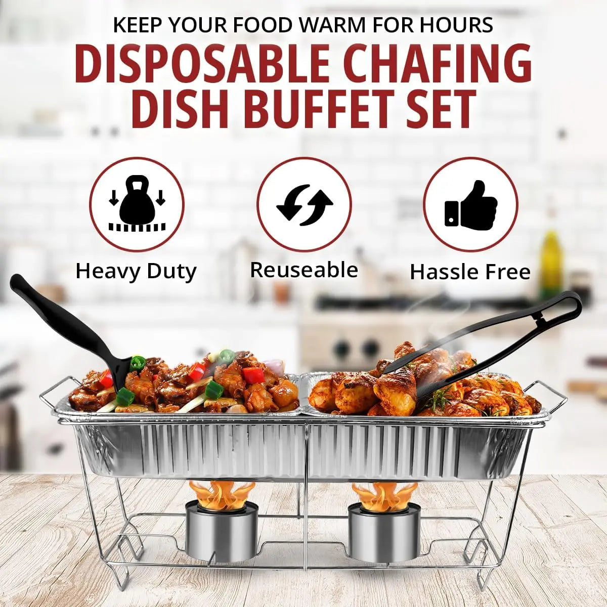 33-Piece Disposable Chafing Dish Set