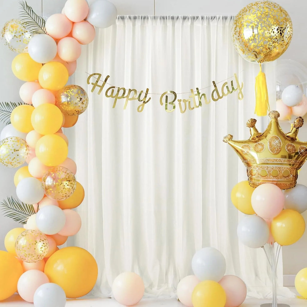 Backdrop Curtains Wrinkle-Free Sheer Chiffon