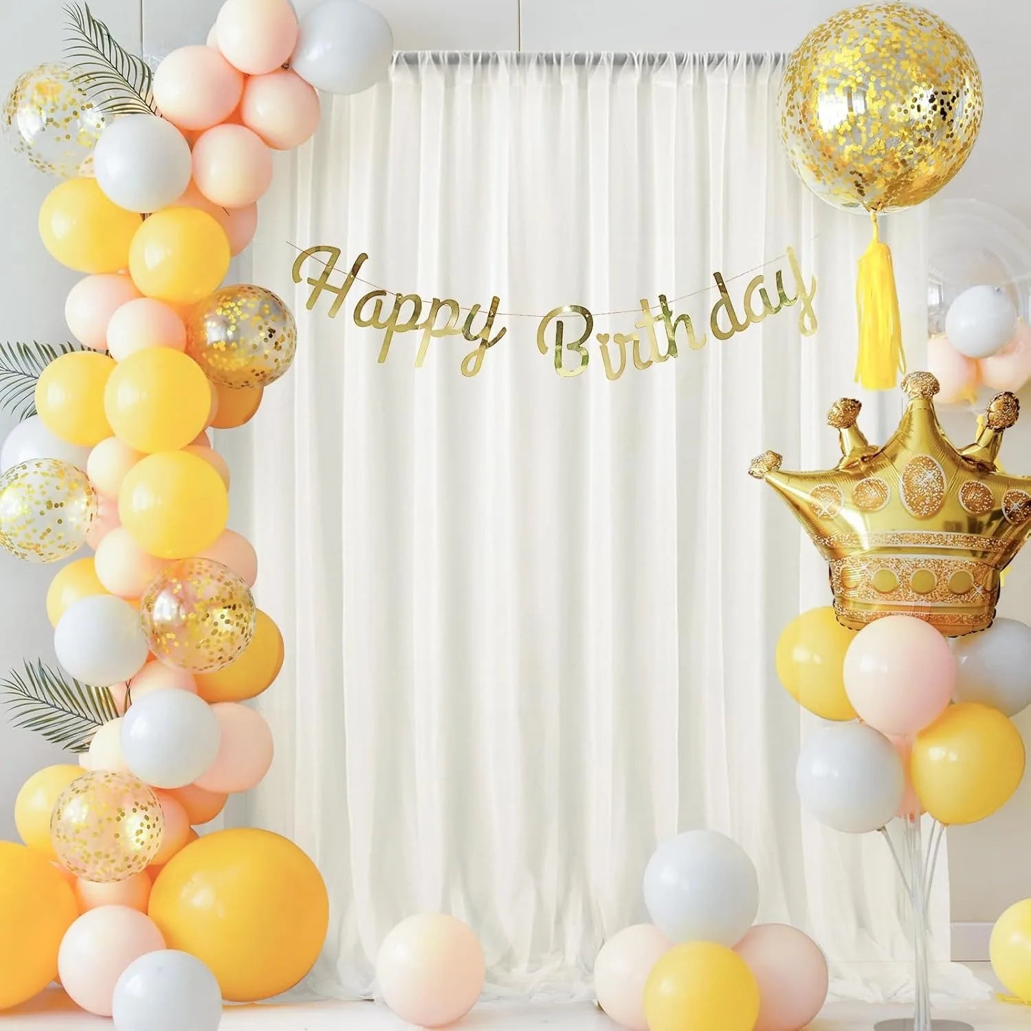 Backdrop Curtains Wrinkle-Free Sheer Chiffon