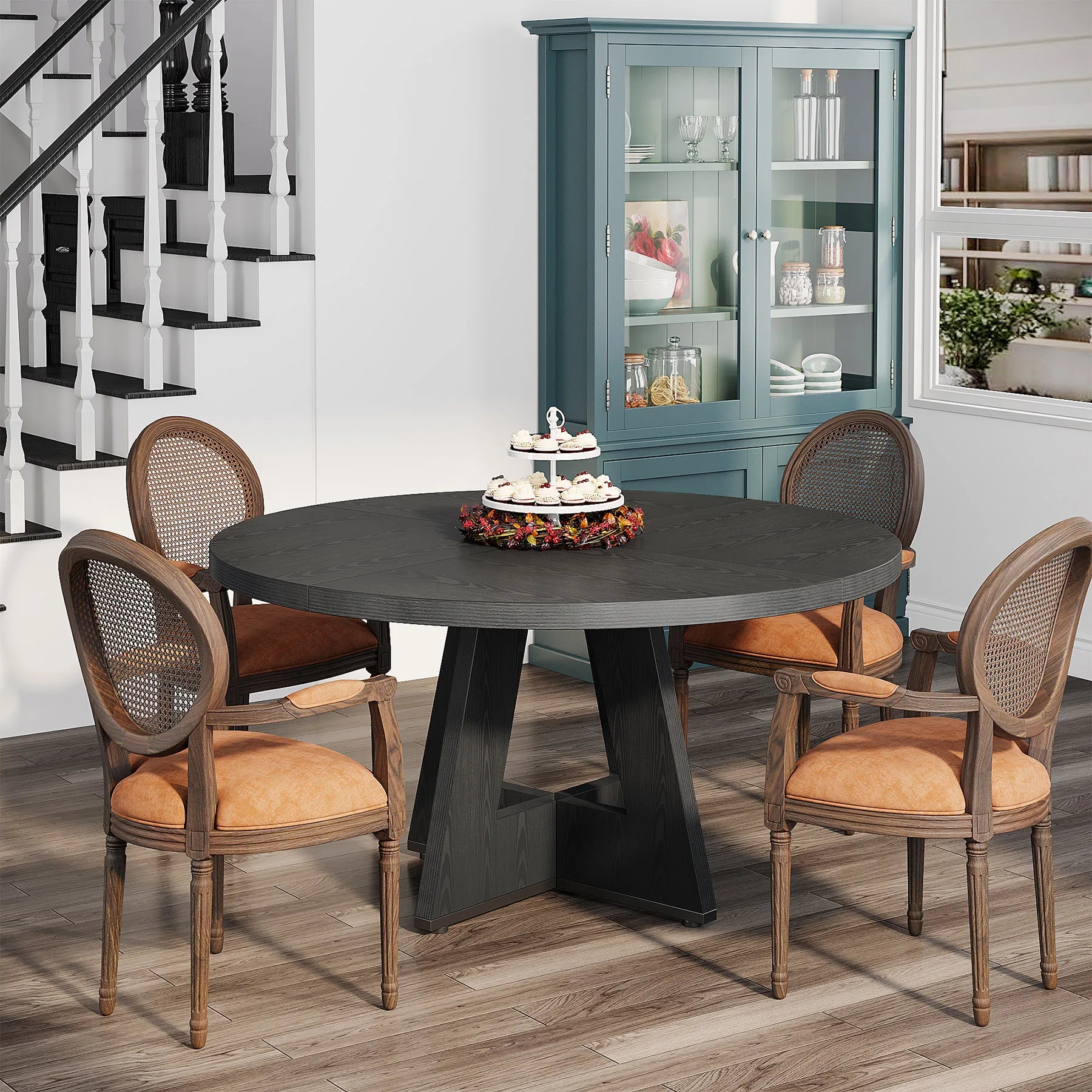 Round Dining Table for 4