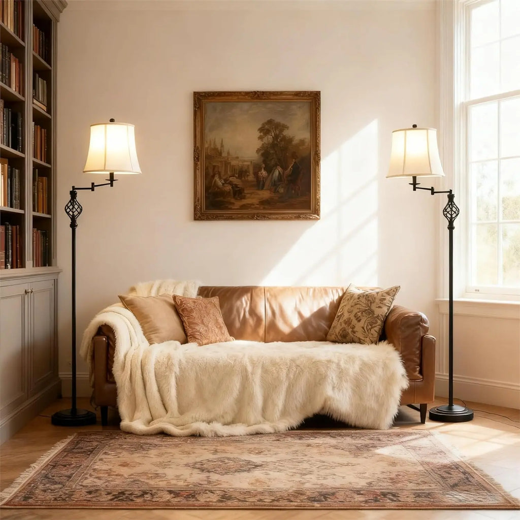 Adjustable Swing Arm Floor Lamp