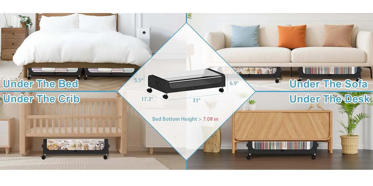 Under Bed Storage With Wheels