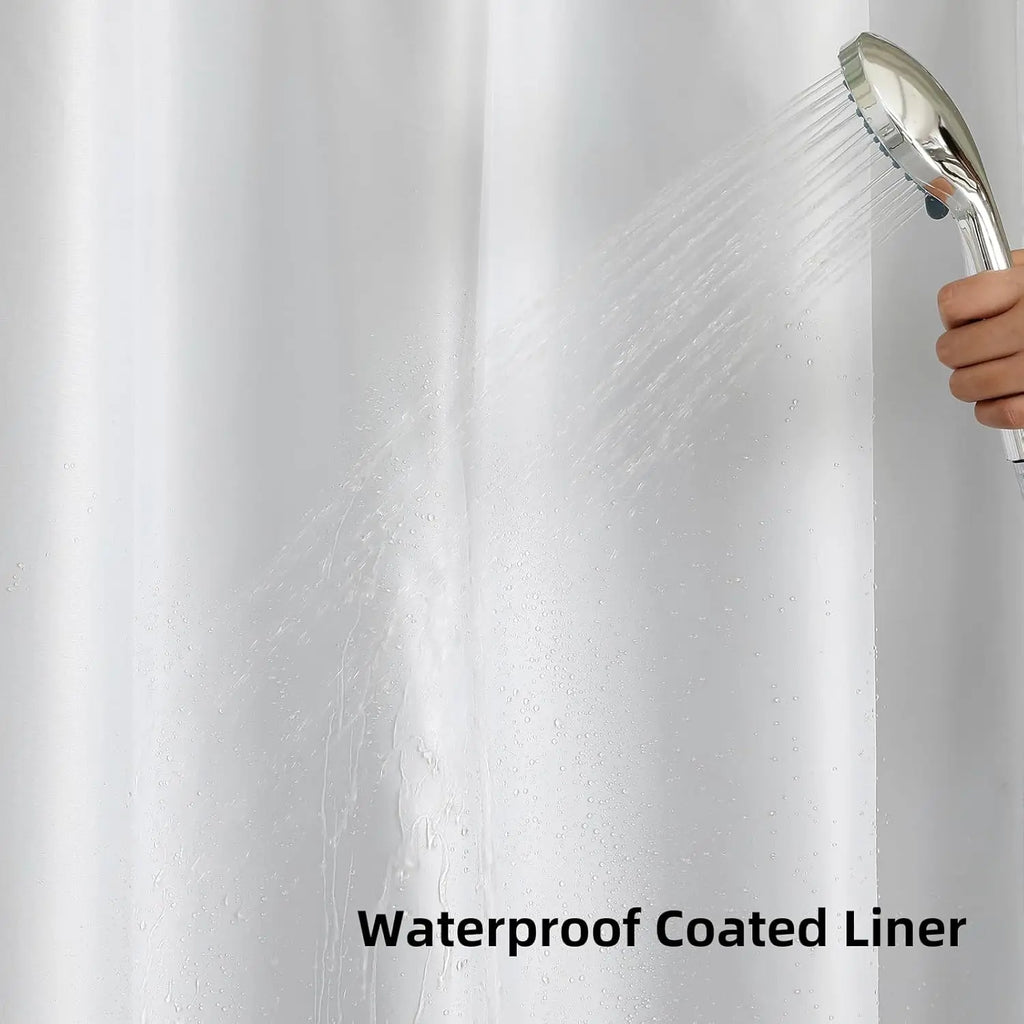 Sage Green Shower Curtain with Snap Liner
