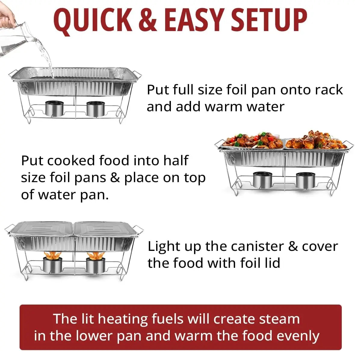 33-Piece Disposable Chafing Dish Set