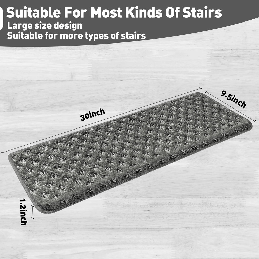 Carpet Stair Treads Set -Non-Slip