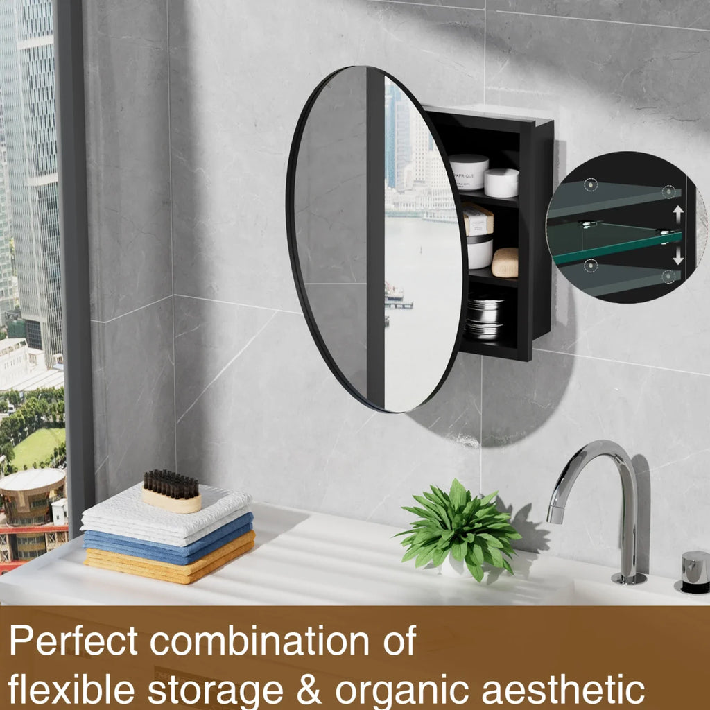 Round Bathroom Cabinet Mirror