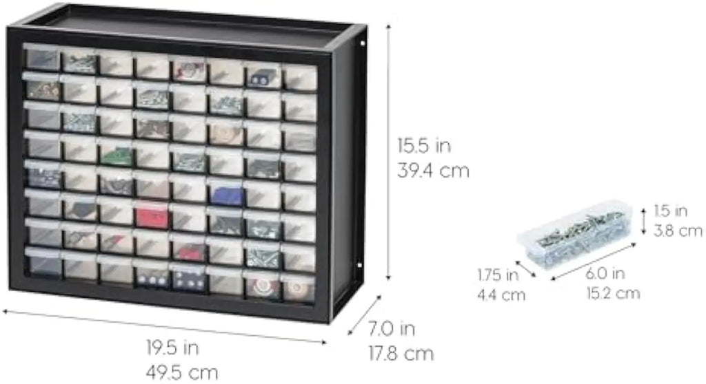 64-Drawer Stackable Organizer Cabinet