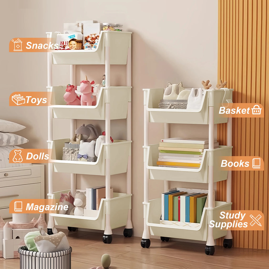 Foldable Trolley Kitchen Storage Organizer