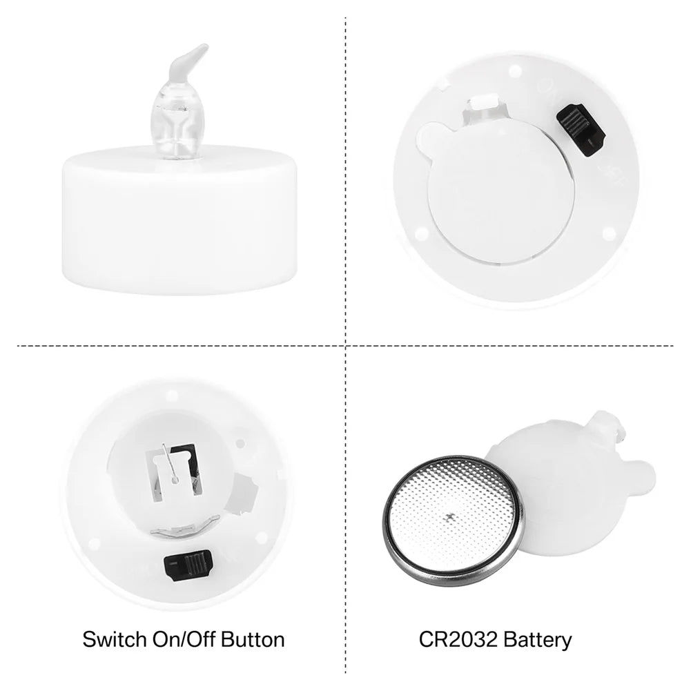 Flameless Flickering Battery Operated Tea Light Candles