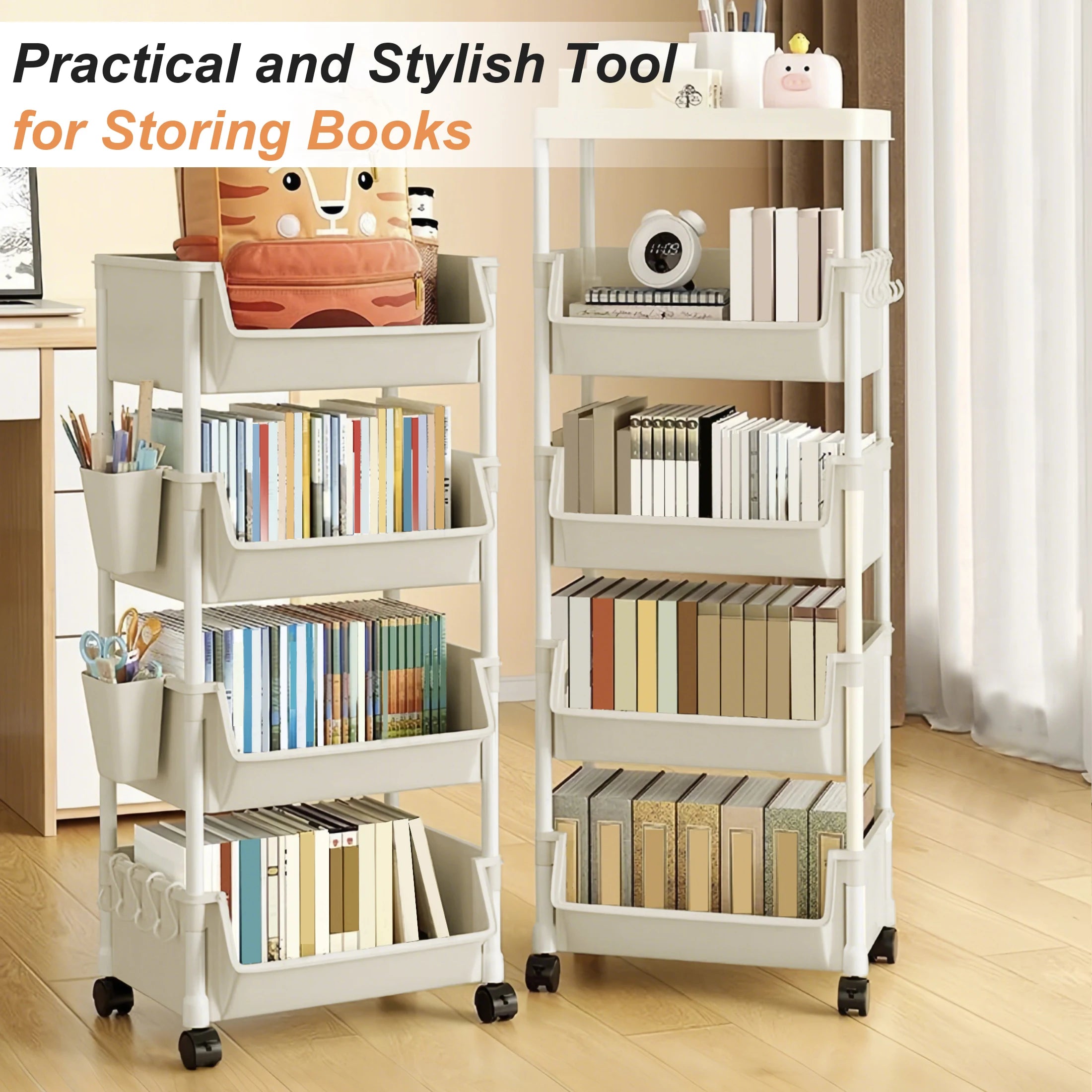 Foldable Trolley Kitchen Storage Organizer