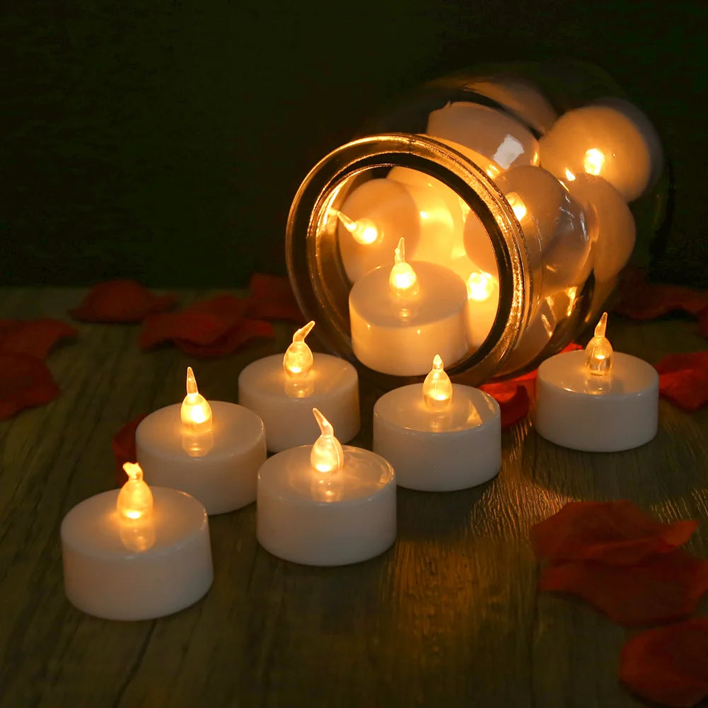 Flameless Flickering Battery Operated Tea Light Candles