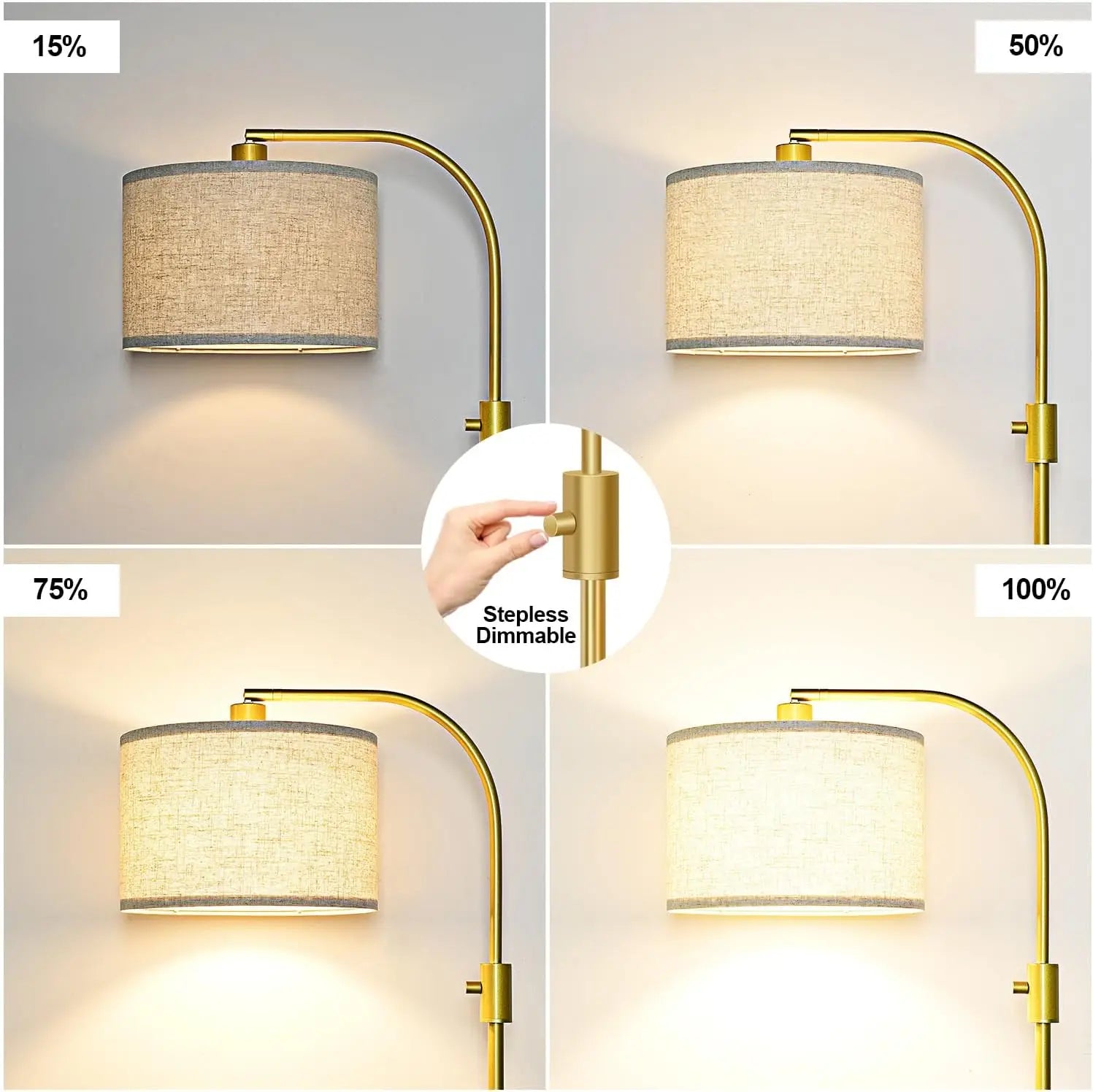 Modern Arc Dimmable Floor Lamp
