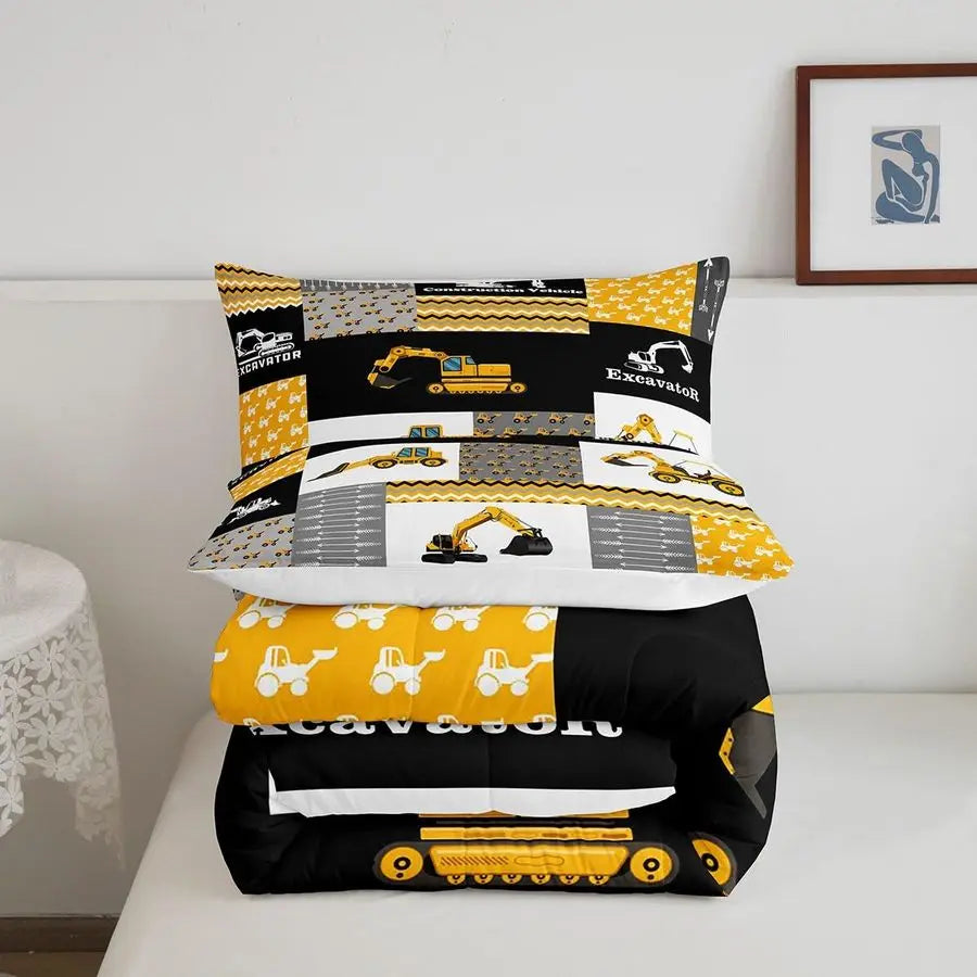 Excavator Comforter Set  for Children Kids