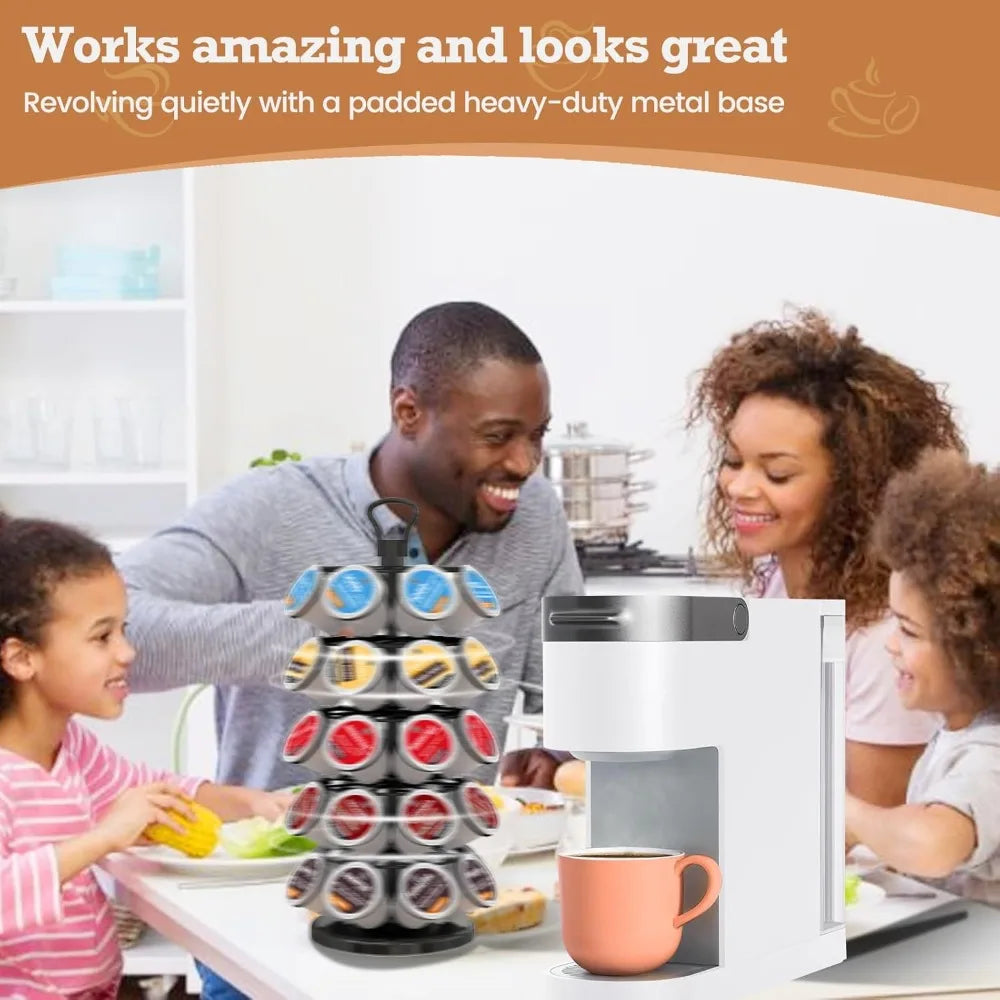 K cup rotating rack