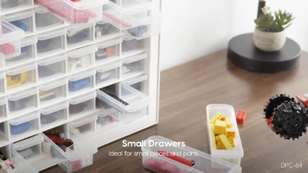 64-Drawer Stackable Organizer Cabinet