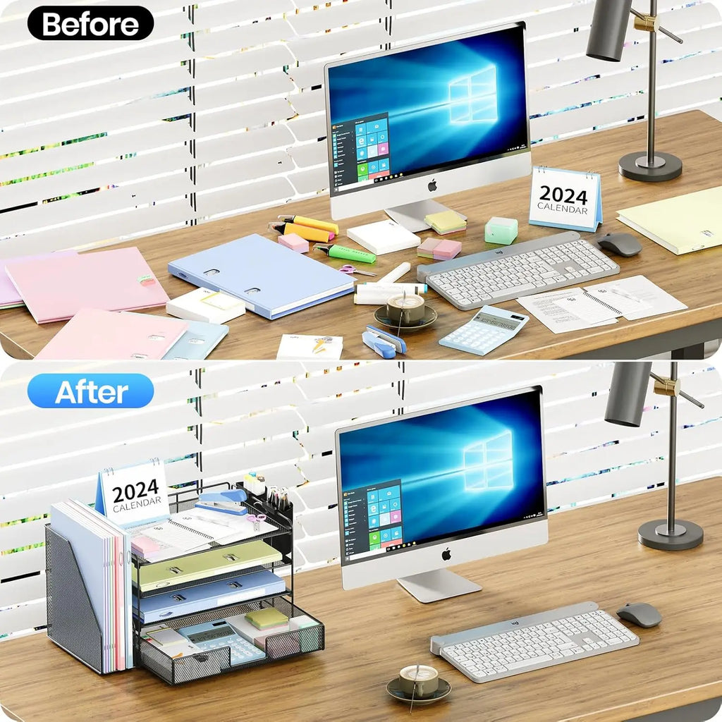 4-Tier Desktop File Organizer