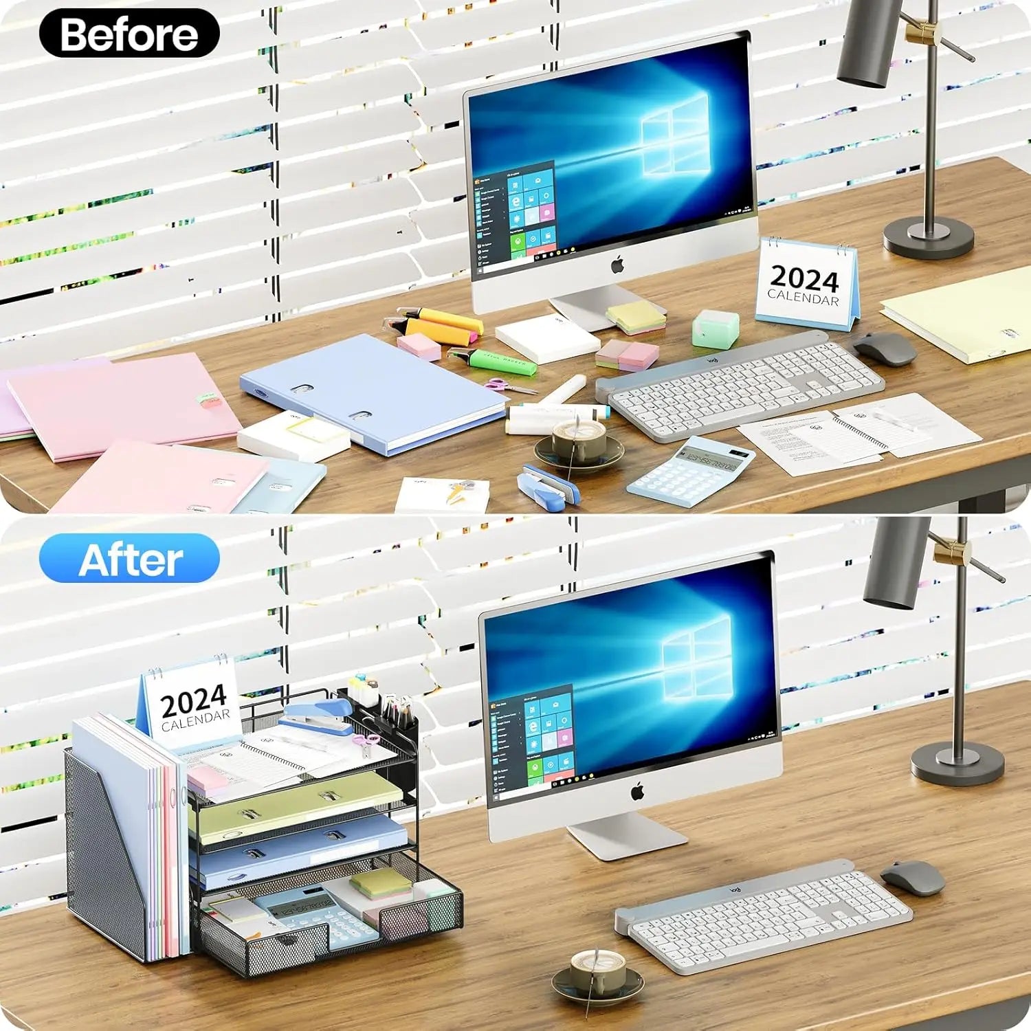 4-Tier Desktop File Organizer