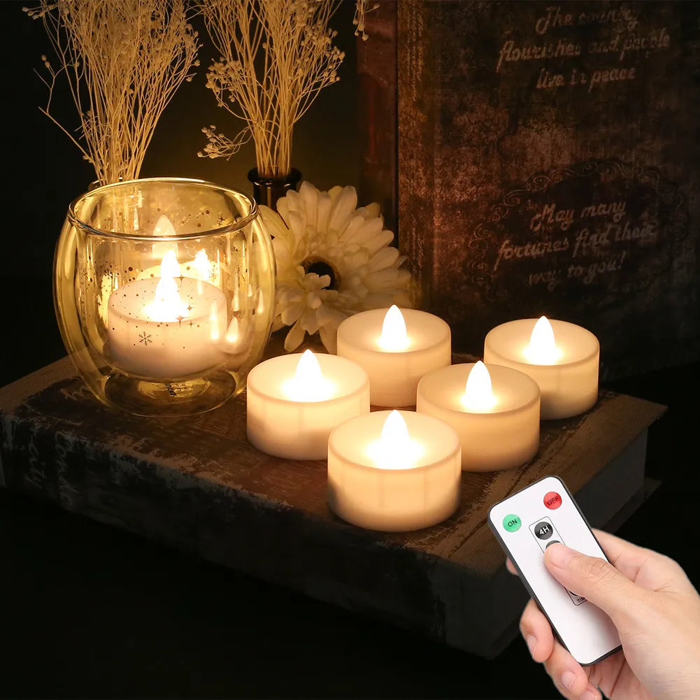 Flameless Flickering Battery Operated Tea Light Candles