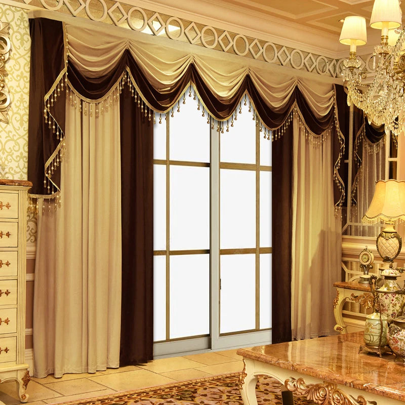 2pcs luxury European high-grade curtains